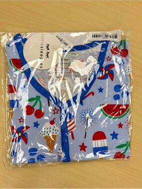 Little Sleepies Blue Patriotic Print Womens Shirt